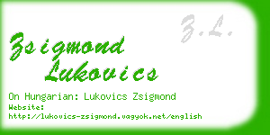 zsigmond lukovics business card